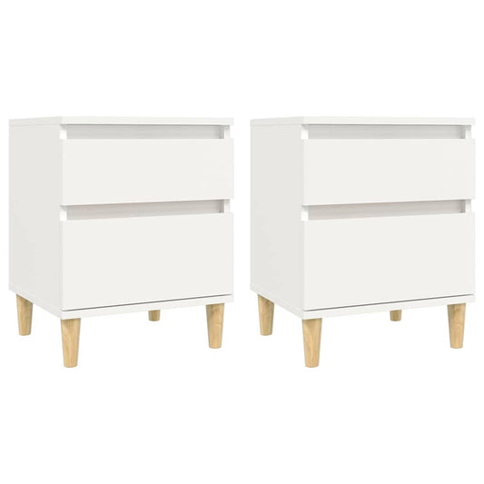 vidaXL Bedside Cabinets 2 pcs White 40x35x50 cm