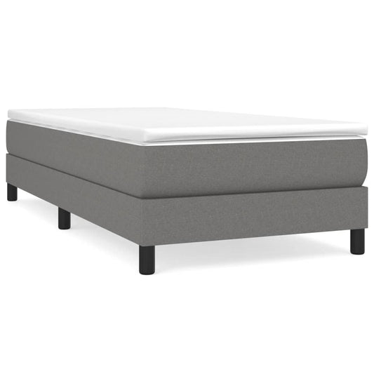 vidaXL Box Spring Bed Frame Dark Grey Single Fabric (UK/IE/FI/NO only)