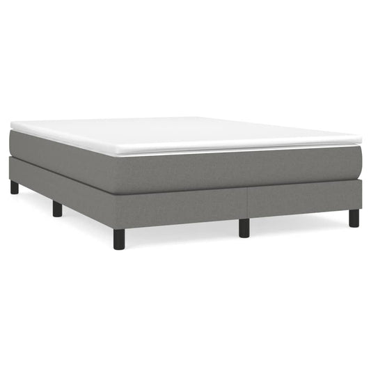vidaXL Box Spring Bed Frame Dark Grey Double Fabric (UK/IE/FI/NO only)
