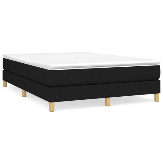 vidaXL Box Spring Bed Frame Black Double Fabric (UK/IE/FI/NO only)