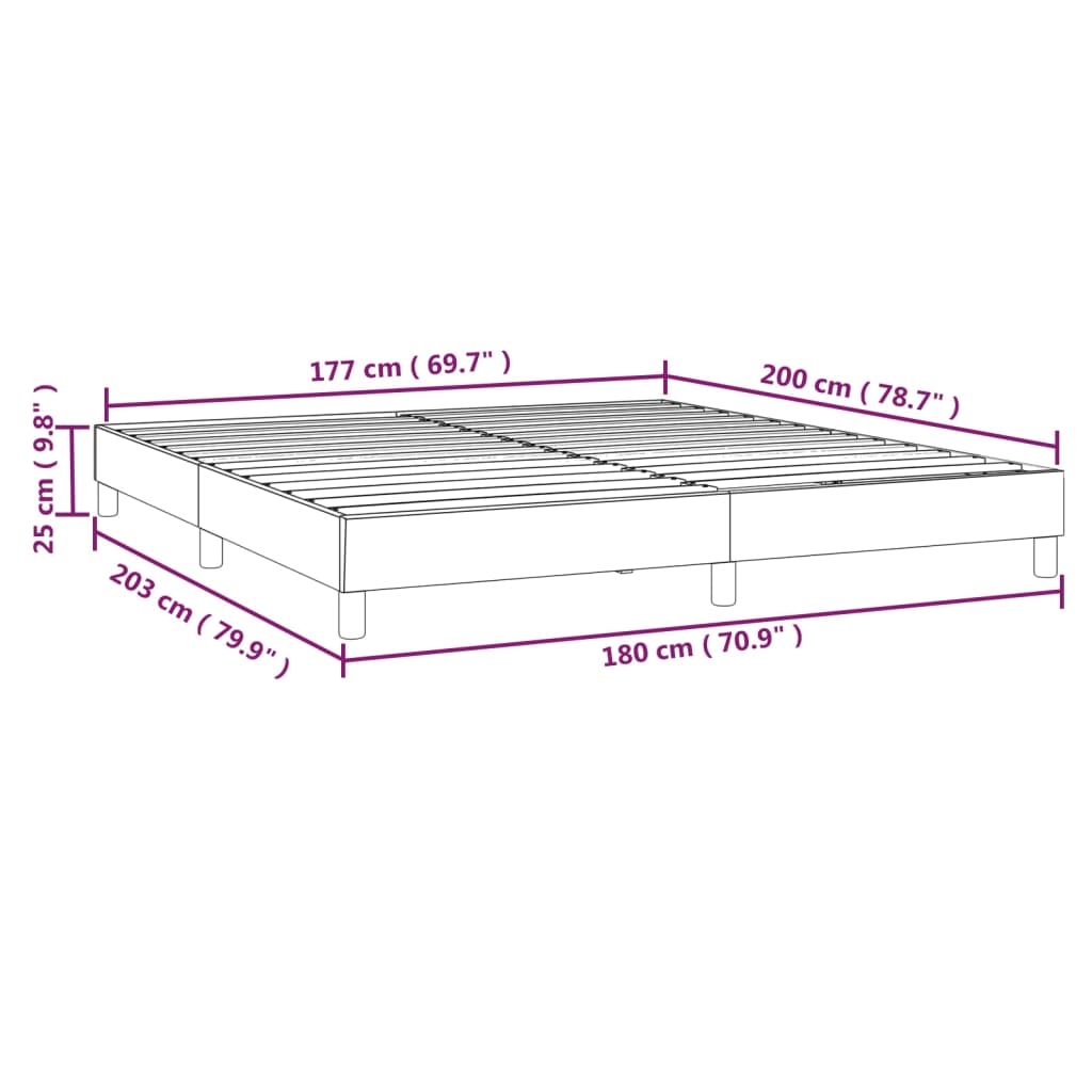 vidaXL Box Spring Bed Frame Black Super King Fabric (UK/IE/FI/NO only)