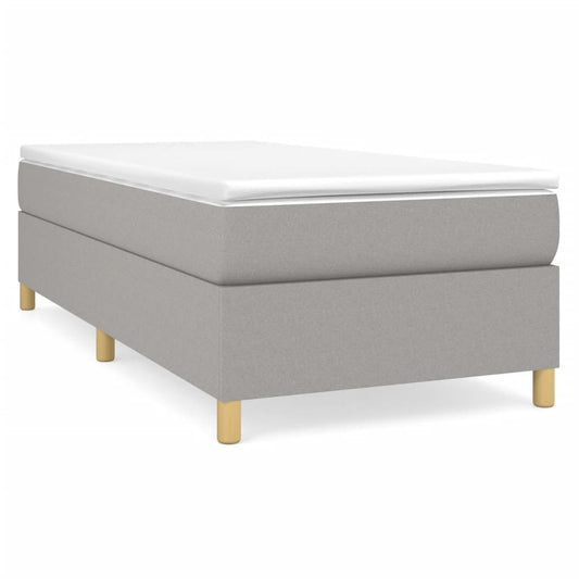vidaXL Box Spring Bed Frame Light Grey Single Fabric (UK/IE/FI/NO only)