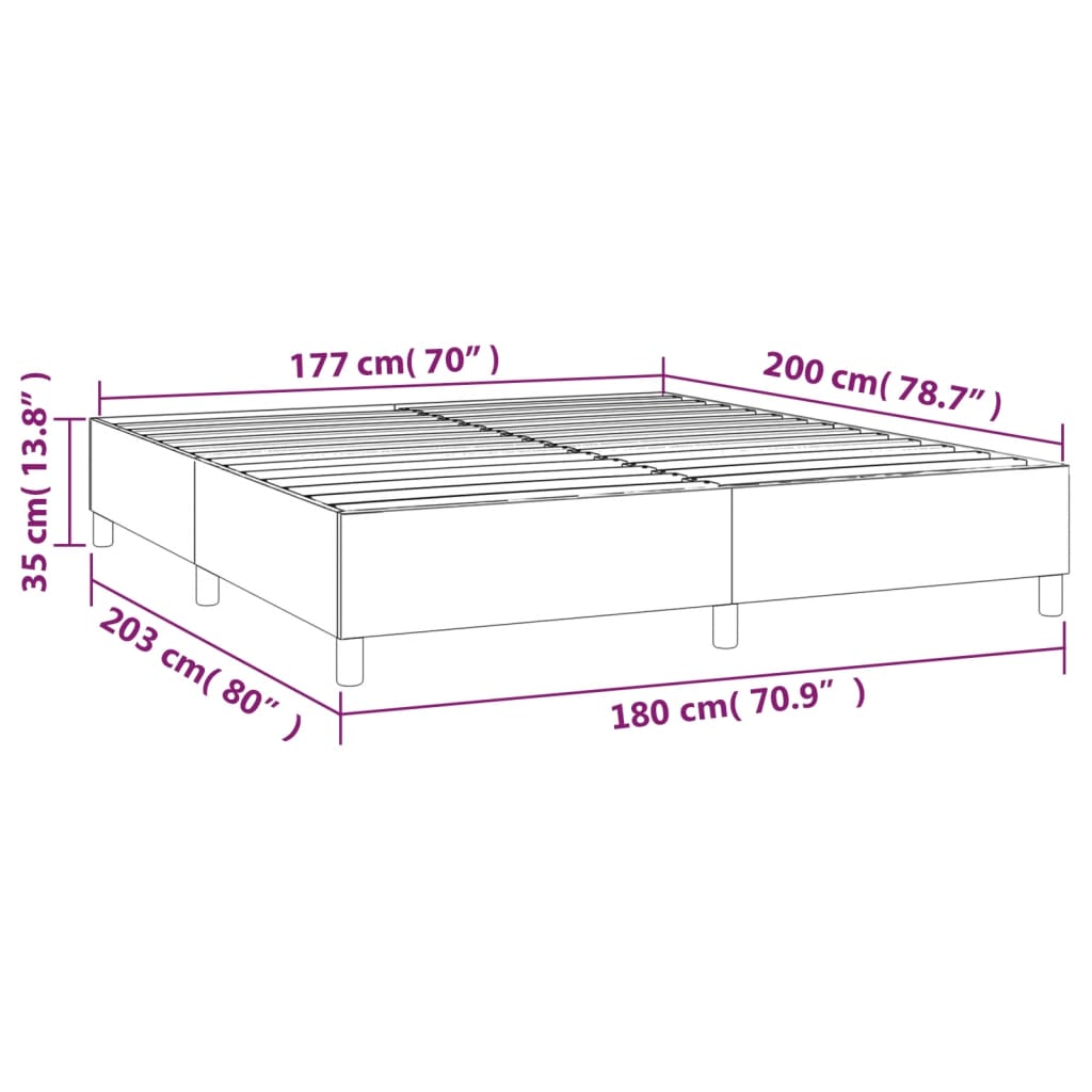vidaXL Box Spring Bed Frame White Super King Faux Leather