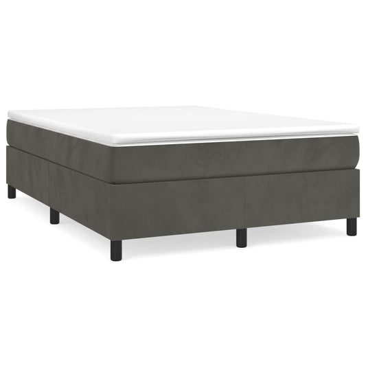 vidaXL Box Spring Bed Frame Dark Grey Double Velvet (UK/IE/FI/NO only)