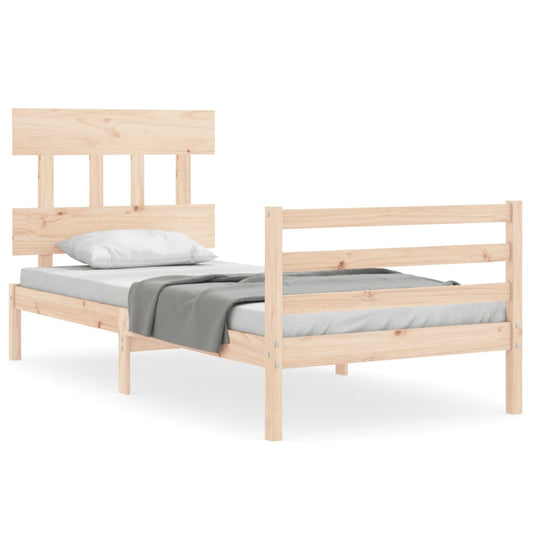 vidaXL Bed Frame without Mattress 90x200 cm Solid Wood