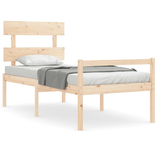 vidaXL Senior Bed | Natural Pine | Solid pine wood | Single | Senior Bed