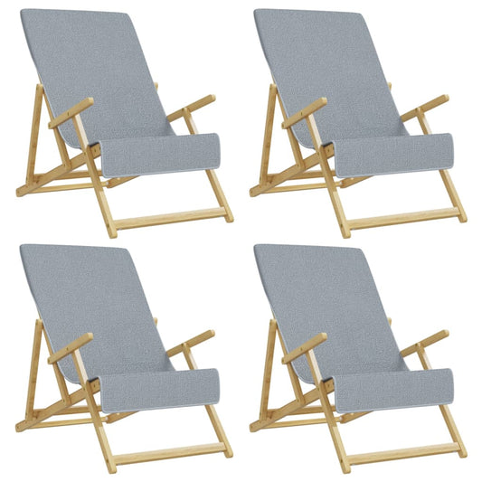 vidaXL Beach Towels 4 pcs Grey 60x135 cm Fabric 400 GSM