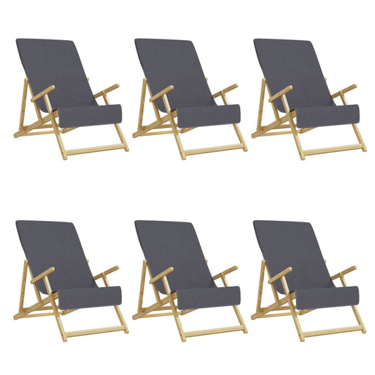 vidaXL Beach Towels 6 pcs Anthracite 60x135 cm Fabric 400 GSM