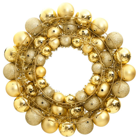 vidaXL Christmas Wreath Gold 45 cm Polystyrene