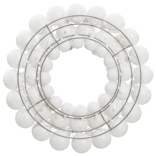 vidaXL Christmas Wreath White 45 cm Polystyrene