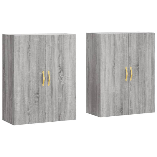 vidaXL Wall Mounted Cabinets 2 pcs Grey Sonoma 69.5x34x90 cm