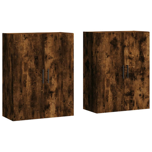 vidaXL Wall Mounted Cabinets 2 pcs Smoked Oak 69,5x34x90 cm