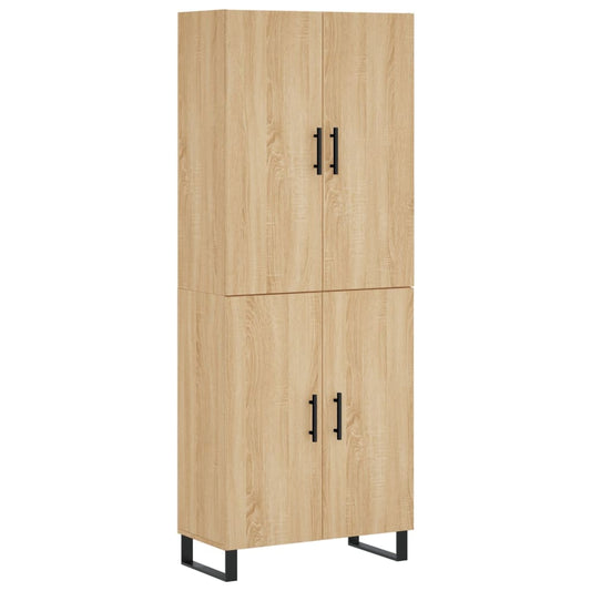 vidaXL Highboard Sonoma Oak 69,5x34x180 cm Engineered Wood