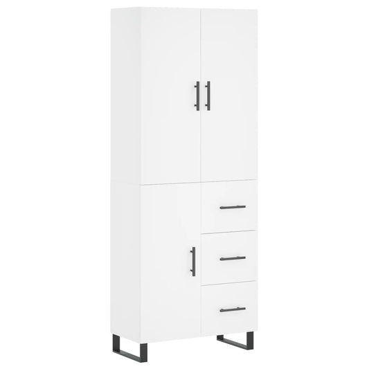 vidaXL Highboard White 69,5x34x180 cm Engineered Wood