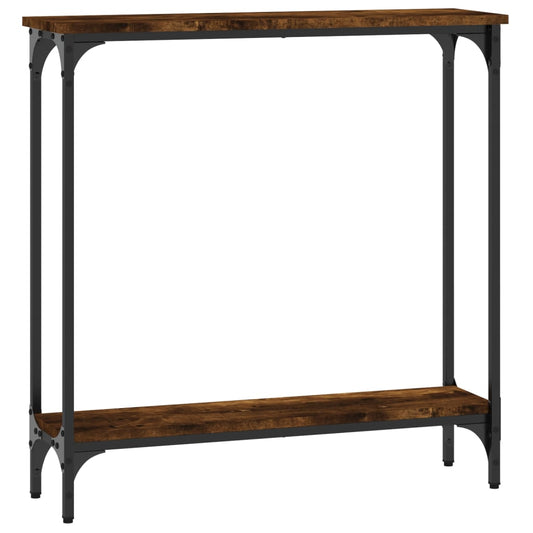 vidaXL Console Table Smoked Oak 75x22,5x75 cm Engineered Wood