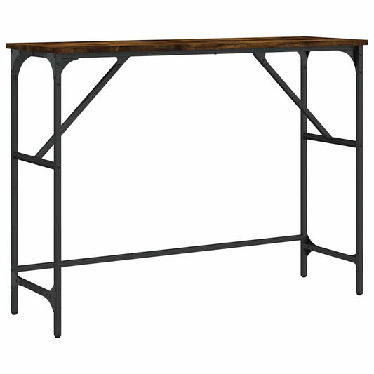 vidaXL Console Table Smoked Oak 100x32x75 cm Engineered Wood