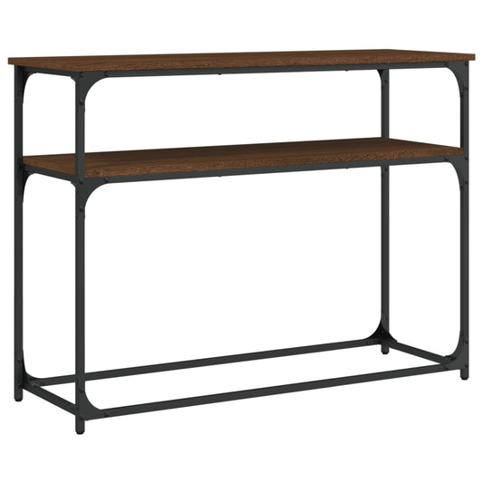 vidaXL Console Table Brown Oak 100x35.5x75 cm Engineered Wood