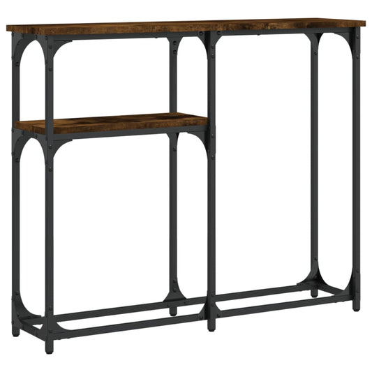 vidaXL Console Table Smoked Oak 90x22,5x75 cm Engineered Wood