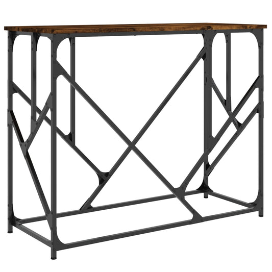 vidaXL Console Table Smoked Oak 100x40x80 cm Engineered Wood