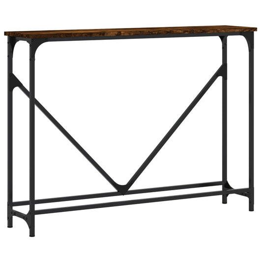 vidaXL Console Table Smoked Oak 102x22.5x75 cm Engineered Wood