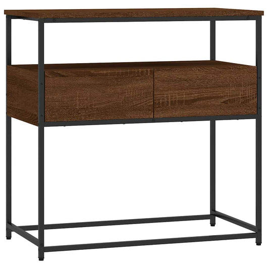 vidaXL Console Table Brown Oak 75x40x75 cm Engineered Wood