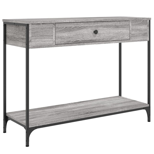 vidaXL Console Table Grey Sonoma 100x34,5x75 cm Engineered Wood