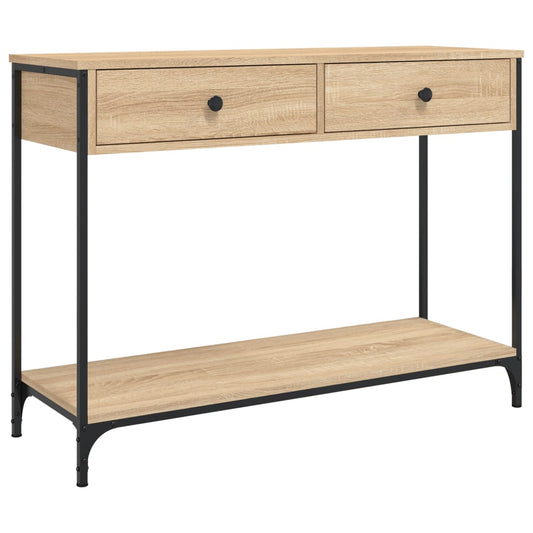 vidaXL Console Table Sonoma Oak 100x34,5x75 cm Engineered Wood