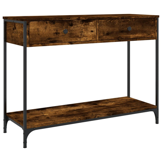 vidaXL Console Table Smoked Oak 100x34,5x75 cm Engineered Wood