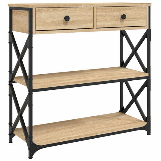 vidaXL Console Table Sonoma Oak 75x28x75 cm Engineered Wood