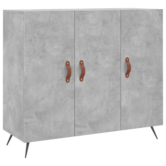 vidaXL Sideboard Concrete Grey 90x34x80 cm Engineered Wood