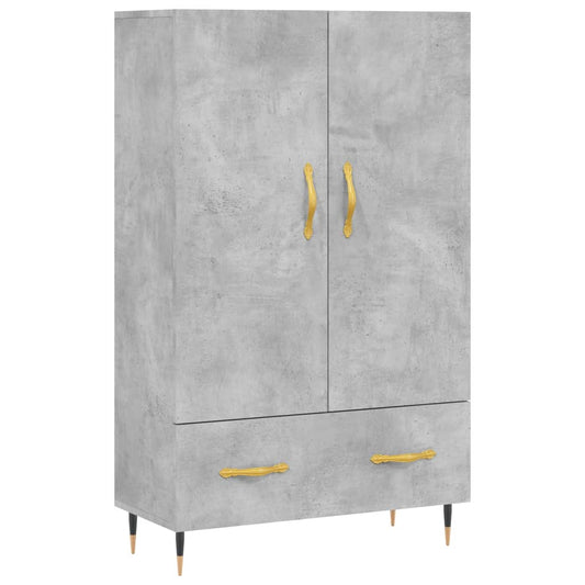 vidaXL Highboard Concrete Grey 69,5x31x115 cm Engineered Wood