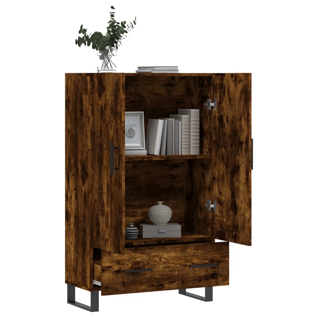 vidaXL Highboard Smoked Oak 69,5x31x115 cm Engineered Wood