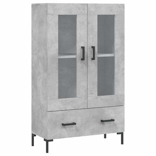 vidaXL Highboard Concrete Grey 69,5x31x115 cm Engineered Wood