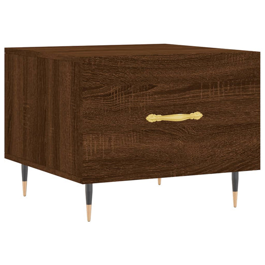 vidaXL Coffee Table Brown Oak 50x50x40 cm Engineered Wood