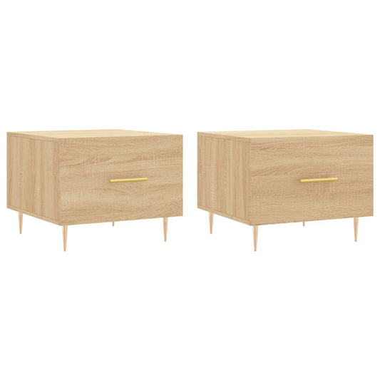vidaXL Coffee Tables 2 pcs Sonoma Oak 50x50x40 cm Engineered Wood