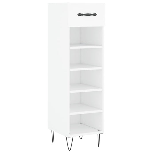 vidaXL Shoe Cabinet White 30x35x105 cm Engineered Wood
