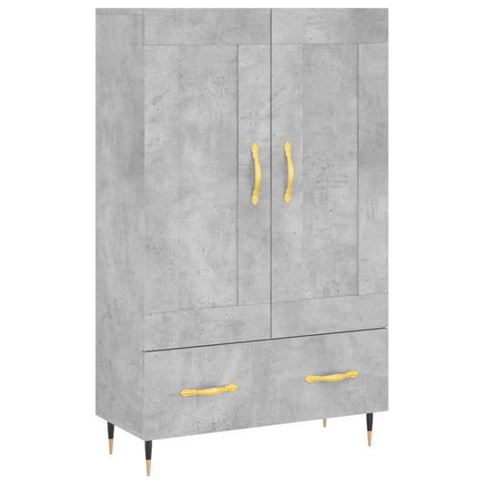 vidaXL Highboard Concrete Grey 69,5x31x115 cm Engineered Wood