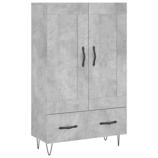vidaXL Highboard Concrete Grey 69,5x31x115 cm Engineered Wood