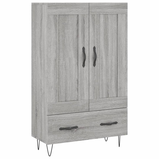 vidaXL Highboard Grey Sonoma 69,5x31x115 cm Engineered Wood