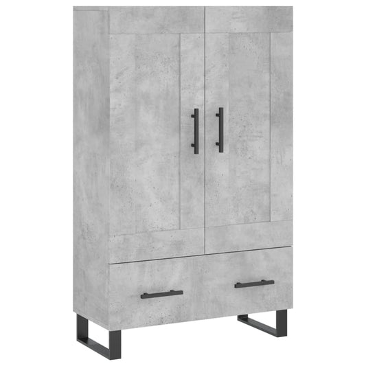 vidaXL Highboard Concrete Grey 69.5x31x115 cm Engineered Wood