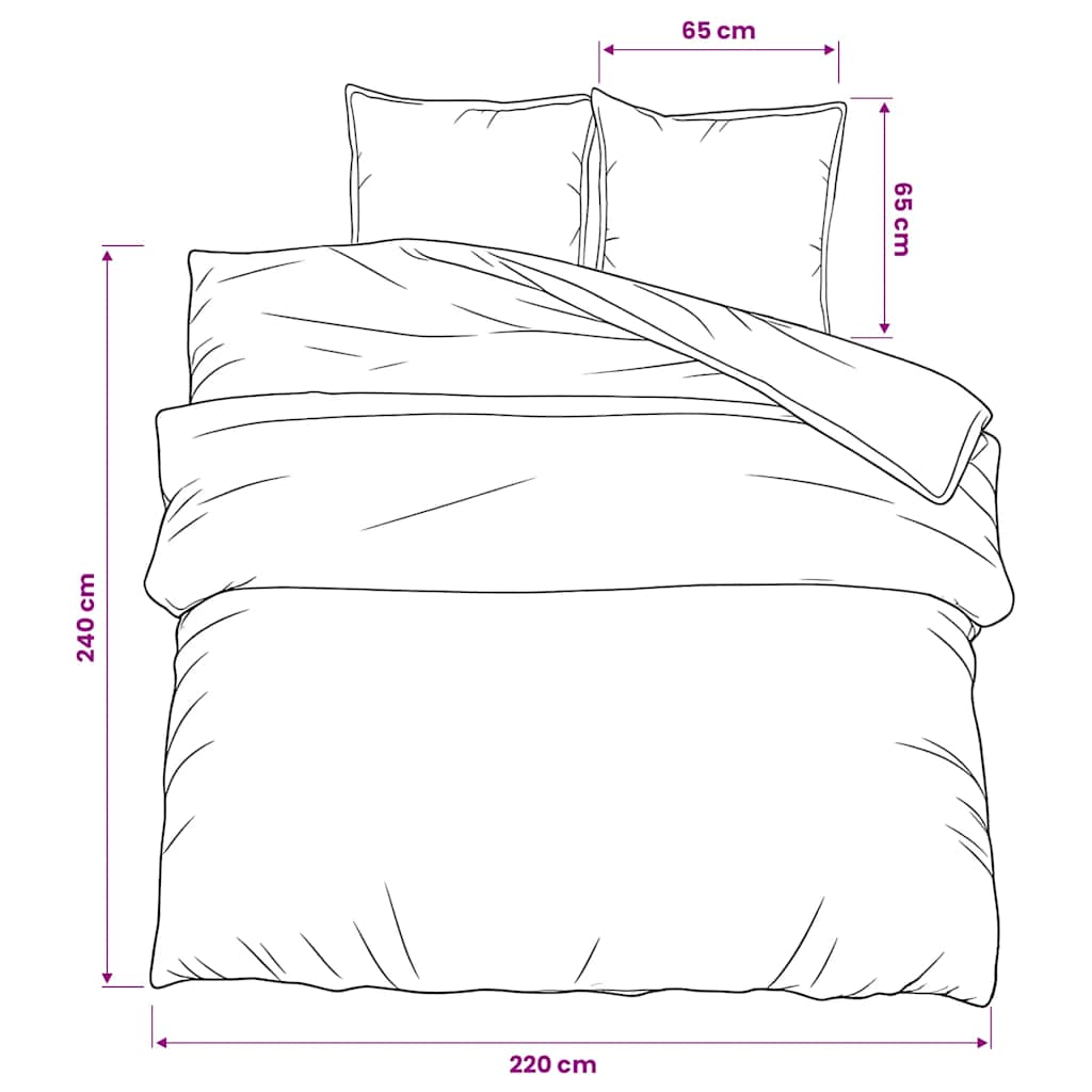 vidaXL Duvet Cover Set Multicolour 220x240 cm Cotton