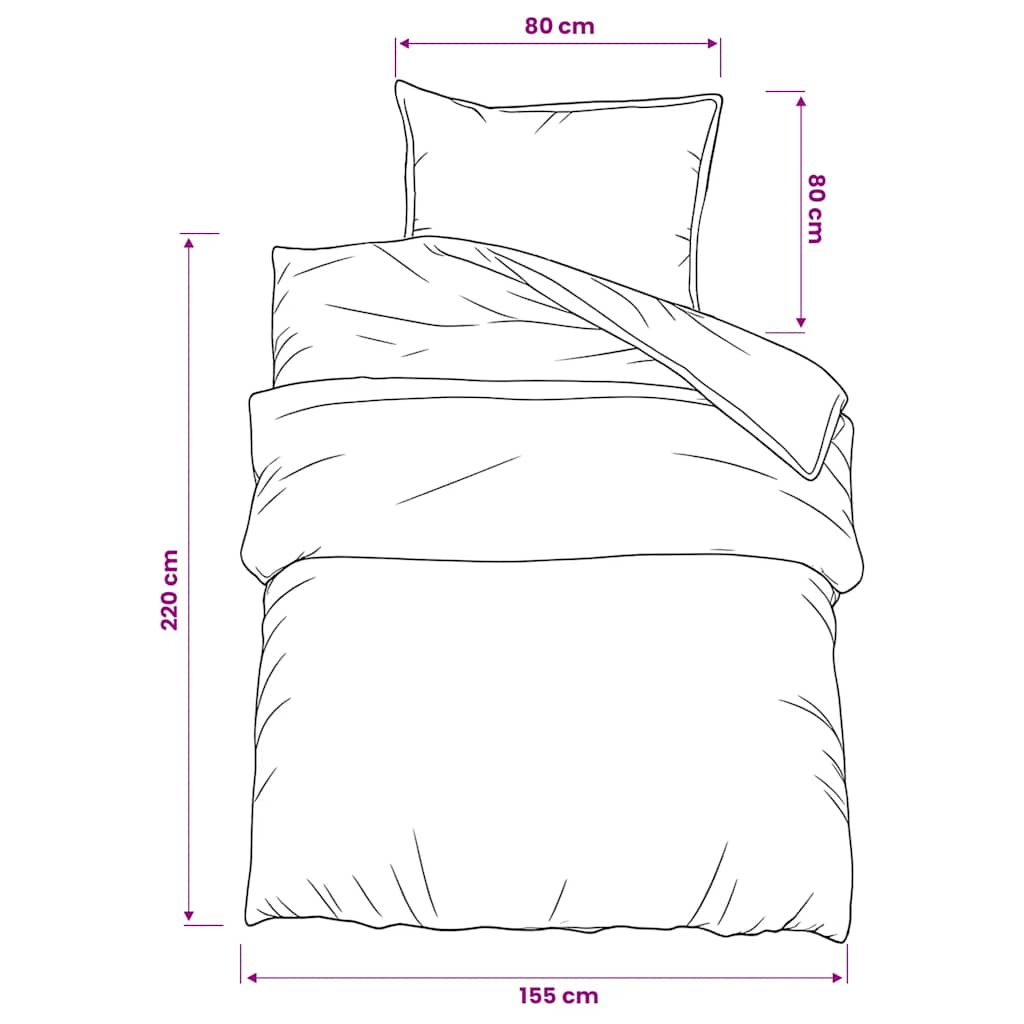 vidaXL Duvet Cover Set Multicolour 155x220 cm Cotton