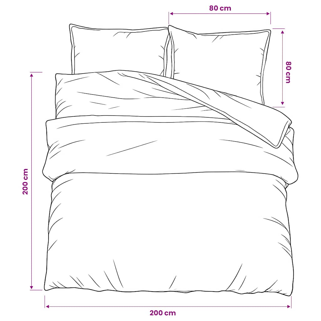 vidaXL Duvet Cover Set Multicolour 200x200 cm Cotton