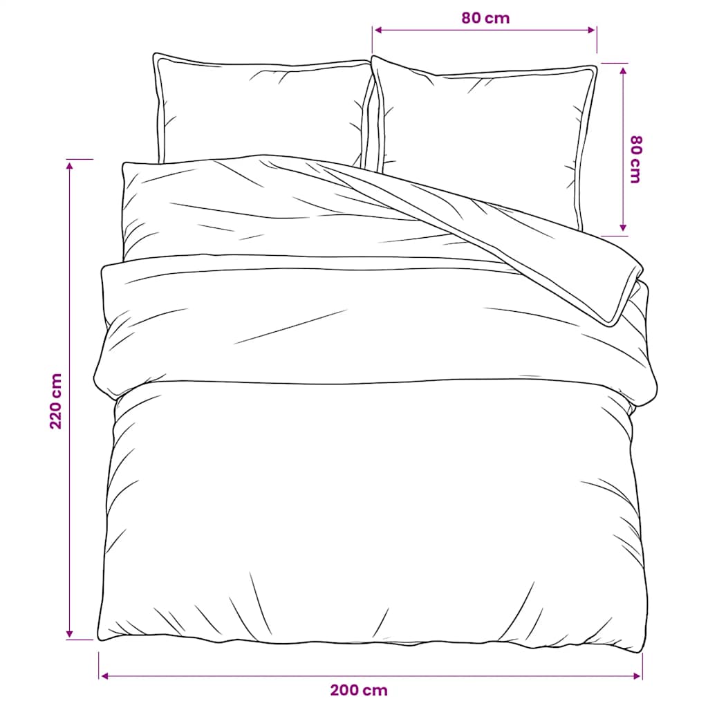 vidaXL Duvet Cover Set Multicolour 200x220 cm Cotton