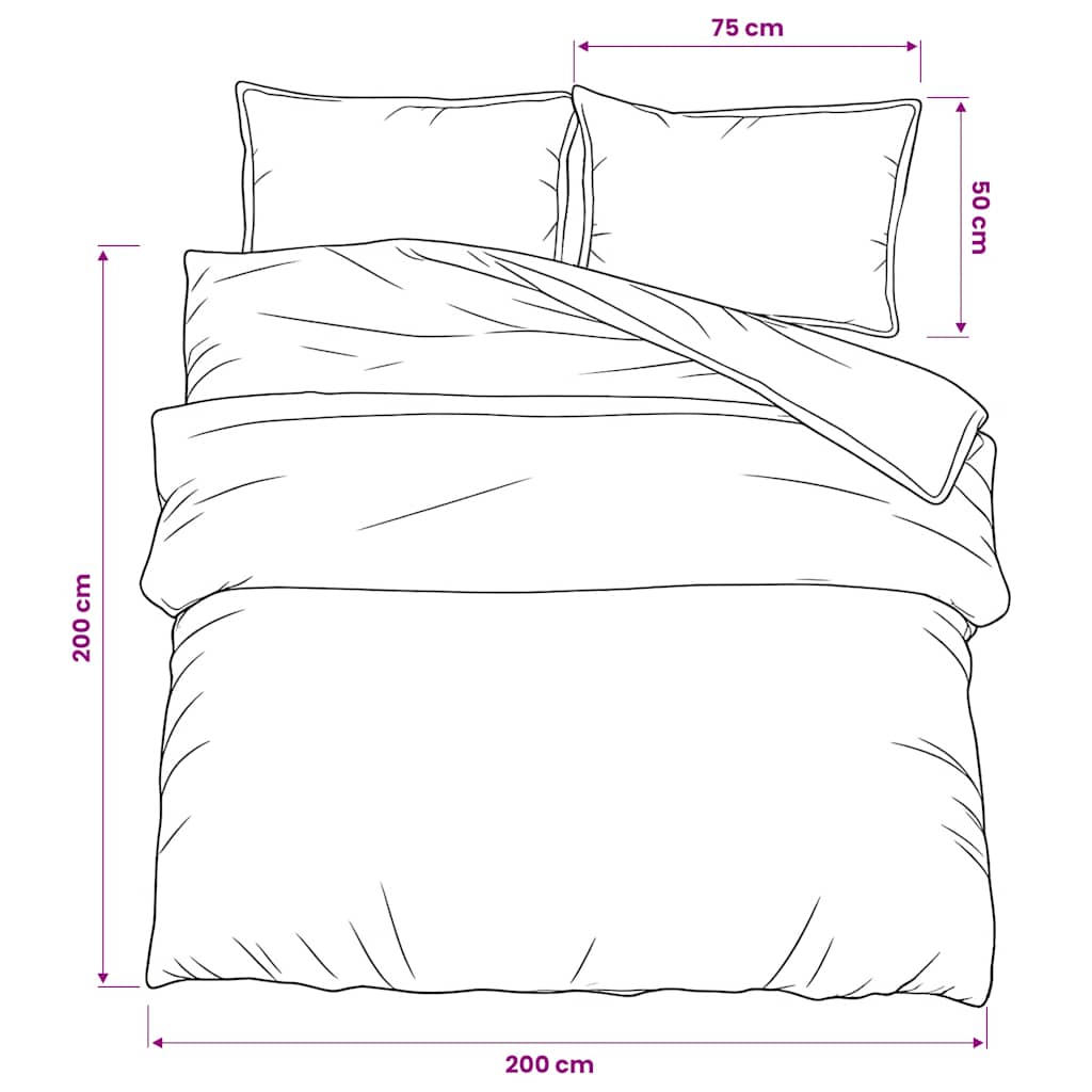 vidaXL Duvet Cover Set Multicolour 200x200 cm Cotton