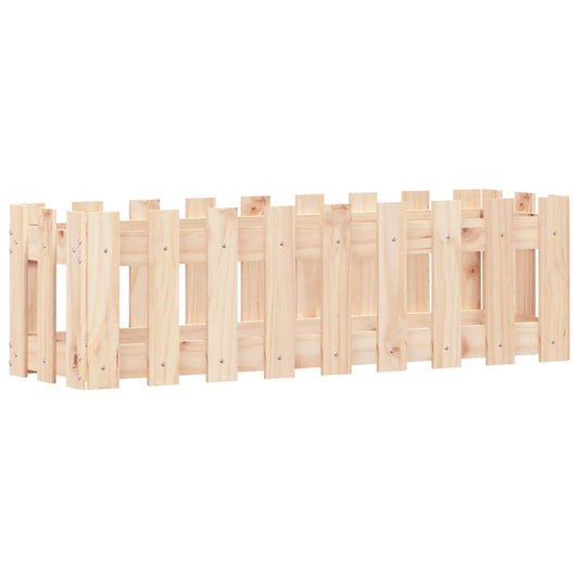 vidaXL Garden Raised Bed with Fence Design 100x30x30 cm Solid Wood Pine