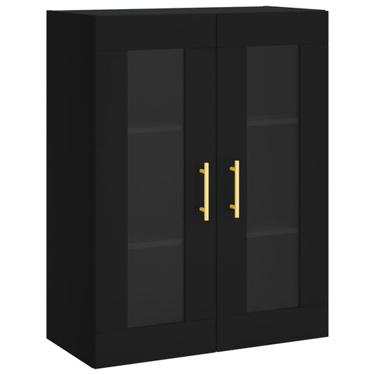 vidaXL Wall Mounted Cabinet Black 69,5x34x90 cm