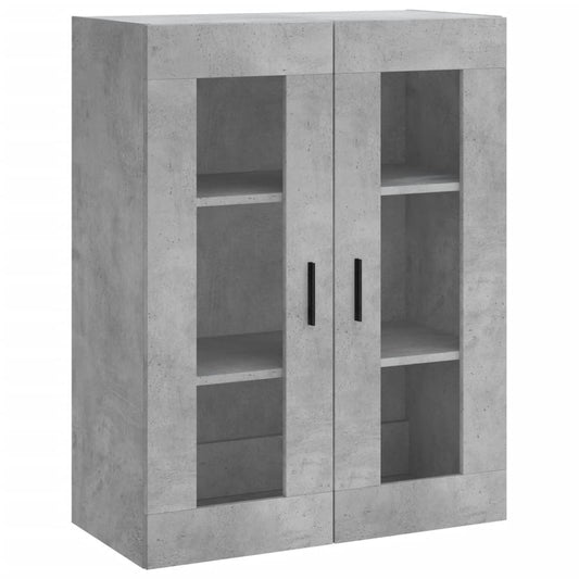 vidaXL Wall Mounted Cabinet Concrete Grey 69,5x34x90 cm