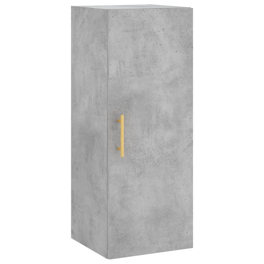 vidaXL Wall Mounted Cabinet Concrete Grey 34,5x34x90 cm