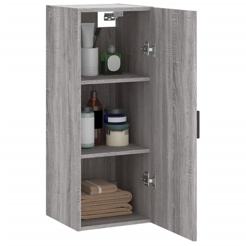 vidaXL Wall Mounted Cabinet Grey Sonoma 34,5x34x90 cm